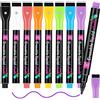 YUNAI Segnali Di Gesso Liquido Per Lavagne Magnetiche, 8pc Segnali A Secco Penna Di Gesso Di Vetro Per Lavagna E Vetro, Punta Fine Neon Colore Neon Segnali Cancellabili