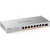 Zyxel 8-Port PoE 2.5G Multi-Gig Unmanaged Switch @ 100W con 8 x PoE++(60W), 1 x 10G SFP+, montaggio da tavolo o a parete [XMG-108HP]