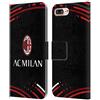 Head Case Designs Licenza Ufficiale AC Milan Curvato Modelli Cresta Custodia Cover in Pelle a Portagoglio Compatibile con Apple iPhone 7 Plus/iPhone 8 Plus