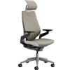 Steelcase Sedia da ufficio ergonomica Steelcase Gesture con braccioli regolabili a 360°, supporto lombare 3D Live Back, poggiatesta regolabile Truffle; Prodotto in Europa