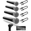 SHURE SM 58LCE KIT (4 unità + cavi) set composto da 4 microfoni + cavi e pinza