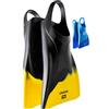 CRESSI Pura Fins Nero/Giallo 38/40 - Pinne Pocket Unisex in Silicone Nero/Giallo per Nuoto e Snorkeling, 38/40