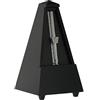 Wittner Metronomo Taktell forma piramidale Sistema Maelzel Serie 810 - Custodia in legno massello - Con campana - Nero opaco - Meccanismo a carica manuale - Non richiede batterie - Made in Germany