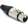 Neutrik NTR-NC3FXX - Wire Connectors (XLR, Black, Silver, Nickel, Polyamide, Polyoxymethylene (POM), Polyurethane, Zinc steel, UL 94 HB, IEC 61076-2-103, IP 40, IEC 68-2-20, 19.2 mm, 73.5 mm)