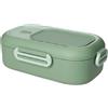 Brandani LUNCHBOX verde doppio con posata cod. 51112