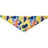 TOTTO - Bandana per cani, taglia M, double face con stampe diverse, accessori per cani, 100% poliestere, resistente e durevole, facile da pulire, stampa Geommax verde e multicolore