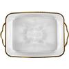 HOME DECO FACTORY, KA0597, Vassoio in plastica Elegante e Resistente, Ideale per Tutte Le Occasioni, Riutilizzabile e Facile da Pulire, 41 cm, Colore Bianco