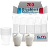 G.M. DISTRIBUZIONE 200 Bicchieri Kristal da 160ml in PS Trasparente, Bicchieri Usa e Getta per Yogurt, Cocktail, Vini bianchi e rossi, Liquori, Bicchieri Multiuso Monouso per Bar e Lounge Bar