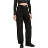 Urban Classics Ladies High Waist 90´s Wide Leg Corduroy Pants Pantaloni, Nero, 40 Donna
