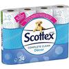 SCOTTEX Classic Décor - Carta igienica a 2 strati (24 rotoli), morbida e resistente, soluzione 3 in 1