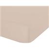 Smart Deco Home Lenzuolo letto sotto lenzuola con angoli tinta unita 100% cotone Made in Italy SINGOLO TORTORA