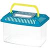 Pet's Market Contenitore Plastica Piccoli Animali Acquario Vasca Pesci Terrario Tartarughe Insetti Fessure di Ventilazione con Coperchio Maniglia Colori Assortiti (PICCOLO 2,5LT 22X14X15H CM)