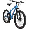 BIKESTAR MTB Mountain Bike 24 Alluminio per Bambini 8-12 Anni | Bicicletta Telaio 13 Pollici 21 velocità Shimano, Hardtail, Freni a Disco, sospensioni | Nero