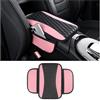 GTLM Aggiornato Copri Bracciolo Auto,Pelle in Microfibra Copri Poggiabraccio Auto con 2 Tasche Portaoggetti,Copri Poggia Braccio per Auto Accessori Auto Interno per i Veicoli (Rosa)