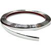 Autohobby Striscia decorativa cromata per auto, 5 m x 15 mm, universale, per hobby, cromata, autoadesiva, flessibile, colore: argento