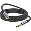 MOSWAG 1M Cavo di prolunga da 3,5 mm Audio Adattatore di prolunga stereo da maschio a femmina Cavo intrecciato in nylon compatibile per stereo di casa/auto, smartphone, cuffie, tablet