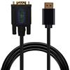 LOKEKE Cavo da HDMI a VGA con IC, placcato oro 1080P HDMI maschio a VGA maschio, 4K, nessun trasferimento di suono (5 m)