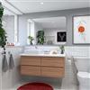 Alasta Elegante Specchio da Bagno, Specchio Orizzontale, Specchio da Parete, Specchio da Appendere - 100x90cm