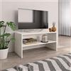 Homgoday Mobile TV con 1 scomparto aperto, mobile TV, mobile moderno, per soggiorno, camera da letto, bianco, 80 x 40 x 40 cm