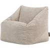 icon Natalia Pouf Bambini, Beige, Velluto a Coste, Pouf Poltrona, Poltrona Sacco con Riempimento Incluso, Sedia Bambini, Mobili Camera da Letto