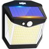 Vanranger Luci LED Esterno Giardino Solare - 248 LED Luce Esterno con Pannello Solari con Sensore da Movimento 3 Modos 270° Illuminazione Faretto Solare da Esterno 1 Pezzi