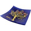 Sospiri Venezia Svuotatasche Albero della Vita in Vetro di Murano Murrine e Oro Idea Regalo Piatto Vassoio Decorativo Made Italy Portaoggetti Soprammobile Bomboniere Cerimonia 14x14 cm
