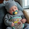 JIZHI Bambino Reborn Maschio - 20 Pollici Lavabili Bambole per Bambina corpo in Vinile - Addormentato Neonato Realistico Occhi Chiusi