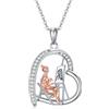 PROESS Collana per artisti, in argento Sterling 925, con ciondolo a forma di cuore, futuro artista, gioielli regalo per donne, Argento sterling
