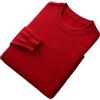 Rfmfkkg Maglione da uomo in cashmere, girocollo, lavorato a maglia, a maniche lunghe, Sim Fit, Rosso, M