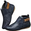 Generic Stivaletti bassi da donna corti vintage in pelle stivali in pizzo stivali con cerniera stivali di moda corti retrò scarpe interstivaletti alla caviglia, Blu, 38 EU