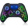 Lapezei Controller wireless per controller di gioco PS-4/PS-3 Joystick con sensore touchpad e 3,5 mm audio femmina/turbo/6 assi, compatibile con PS-4/Pro/Slim/PC Windows 7/8/10/11 -Nero