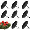 Wishstar 8 Portacandele per Corona dell Avvento, 8 cm Decorazione Natalizia Portacandele Nero