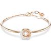 Swarovski Bracciale rigido Dextera, Taglio Round, Bianco, Placcato color oro rosa