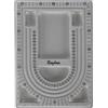 Rayher 8902900 - Piatto di design per perline, 23 x 33 cm, in plastica, con motivo floccato grigio
