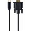 Gembird Adattatore USB C A VGA M 2M Nero Blister