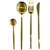 HOME DECO FACTORY, KA0592, Set Posate Oro, Eleganti e Resistenti in Acciaio Inox, Ideali per Tutte Le Occasioni, di Facile Manutenzione, perfette Come Regalo Misura: 24 Pezzi