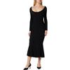 Pinko ANTIOPE Abito Interlock Fluido Vestito da Cocktail, Z99_Nero Limousine, L Donna