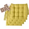Il Tuo Artigiano Design Set 4 o 6 Cuscini per Sedie da Cucina Made in Italy - Cuscini Sedie Cucina set da 6 40x40 cm spessore 6 cm - Imbottiture in Spugna e morbido acrilico (4, Giallo)