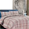 Dorian Home Telo Arredo Copritutto in 100% Cotone, Lenzuolo Copriletto, Foulard Copridivano Made in Italy, Matrimoniale 270 x 270 cm, Fantasia Carioca Rosso