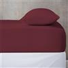 BANZAII TEXTILE INNOVATOR ONLINE Banzaii Lenzuolo sotto con Angoli Invernale Felpato in Flanella Anti-Pilling 100% Cotone Tinta Unita Due piazze Matrimoniale 160/170 x 200 cm Bordeaux