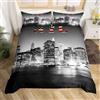 Generic Set Copripiumino Singolo New York Biancheria da Letto in Morbida Microfibra Stampa 3D Stati Uniti D'america Copripiumini 135x200 con Cerniera + 2 Federe, C2048