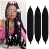 Dsoar Marley Twist Hair Estensioni di Capelli Sintetici a Torsione Elastica Pre-flucciati per Intrecciare i Capelli e Avvolgere i Capelli per Chiusure Finte 24 Pollici Confezione da 3
