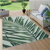 Paco Home Tappeto Cucina Da Esterno Salotto Moderno Balcone Terrazo Con Palme Giungla Motivo Floreale Motivo Boho Verde, Dimensione:60x110 cm, Colore:Verde 4