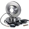 BESTPRICE Set freni asse anteriore incl. dischi freno ventilati Ø 324 mm + pastiglie freno anteriori + contatto di usura, compatibile con BMW Serie 5 (E60), 5 Touring (E61), 6 (E63), 6 Cabrio (E64)