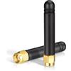 Bingfu Antenna WiFi 2,4GHz 5GHz Bibanda 2dBi MIMO Maschio RP-SMA Omnidirezionale per Scheda Rete Wireless Router WiFi Adattatore USB Telecamera IP Sicurezza Monitor Videosorveglianza, 2 Pacchi