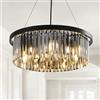 AHXIAOZN Lampadario di Cristallo Moderno, Lusso Lampadario Cristallo Soffitto, Rotondo di Plafoniera per la sala da pranzo, cucina, soggiorno, camera da letto, corridoio, caffè, bar