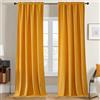 Joydeco Set di 2 tende in velluto arancione, 140 x 220 cm, morbide e semi-oscuranti, isolanti termici, con fettuccia arricciata, con passante, spesse 330 g/㎡, per soggiorno e camera da letto
