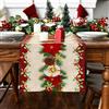 COLOFALLA Runner da Tavolo Natalizio Poinsettia Corridore da Tavolo Natale Bacche Pigna Tovaglia Natalizia Copritavolo Decorazioni Natalizie Tavola Centrotavola Natale Cucina Fai da Te