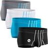 RM Real Men Real Men Confezione da 1 o 4 Boxer da Uomo in Nylon da 7,6 cm, in Seta Ghiaccio, Taglie XS - 5XL, con Ampio Spazio, Sacca Disponibile nelle Misure A, B, C, D, XX-Large