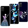 VLQI 3 Pack Cover con Disegni per Samsung Galaxy A41 Custodia Silicone Trasparente Ultra Sottile Morbido TPU Antiurto Protettiva Anti-Graffio Case Ragazze Donne - Farfalla Fata Amore Cuore